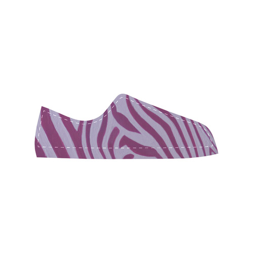 Magenta Zebra Women's Classic Canvas Shoes (Model 018)