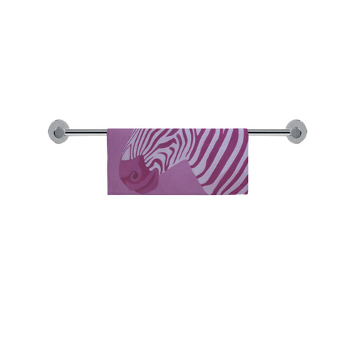 Magenta Zebra Square Towel 13“x13”