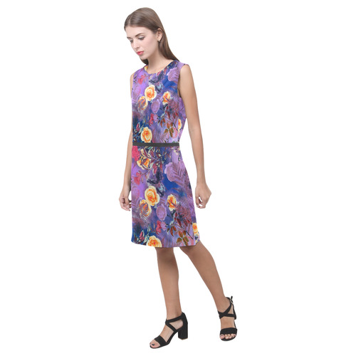 flowers 1 Eos Women's Sleeveless Dress (Model D01)