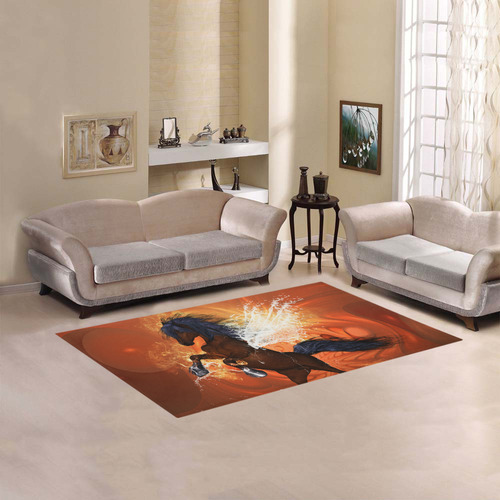 Wonderful horse with water wings Area Rug 5'x3'3''