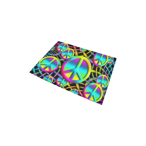 Neon Colorful PEACE pattern Area Rug 2'7"x 1'8‘’