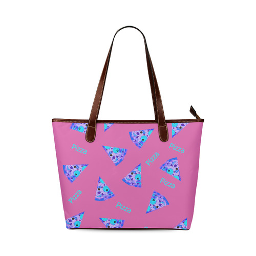 Pizza Q Shoulder Tote Bag (Model 1646)