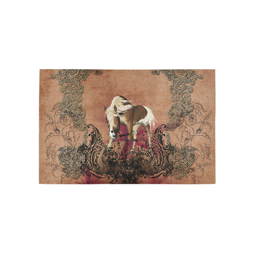 Amazing horse with flowers Area Rug 5'x3'3''
