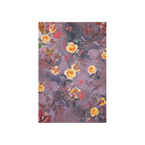 flowers 2 Cotton Linen Wall Tapestry 40"x 60"