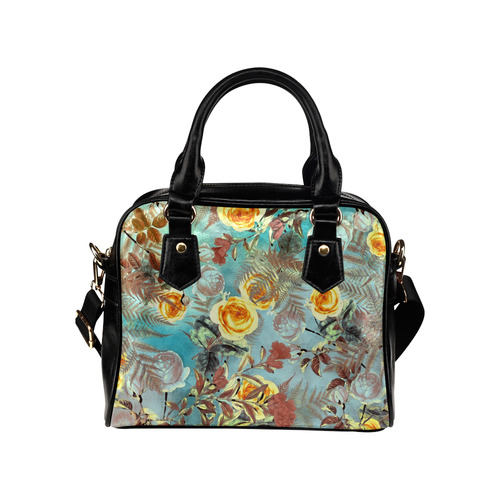 flowers 3 Shoulder Handbag (Model 1634)