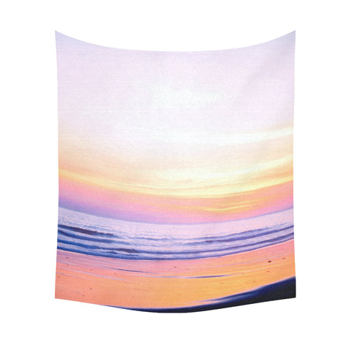 Sunshine Beach Scene, Summer, Sun, Holidays Cotton Linen Wall Tapestry 51"x 60"