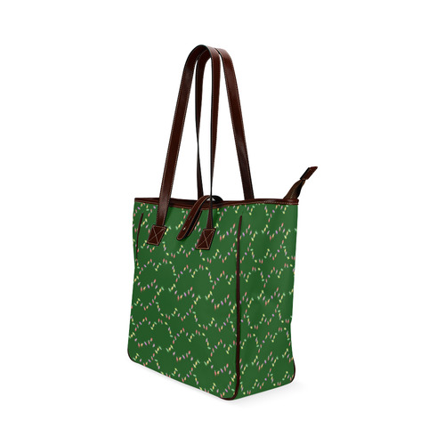 Festive Christmas Lights on Green Classic Tote Bag (Model 1644)