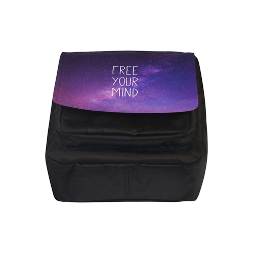 "Free Your Mind" Quote Purple Blue Night Sky Crossbody Nylon Bags (Model 1633)