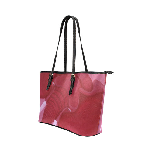 Crimson Elephant Leather Tote Bag/Small (Model 1651)