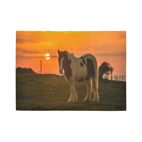 Sunset Horse Area Rug7'x5'