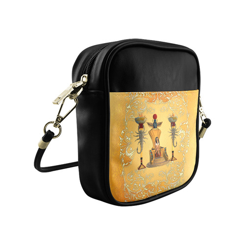 Beautidul egyptian women on a throne Sling Bag (Model 1627)