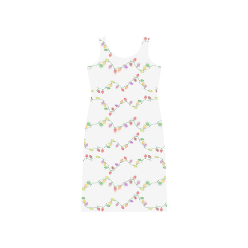 Festive Christmas Lights Phaedra Sleeveless Open Fork Long Dress (Model D08)