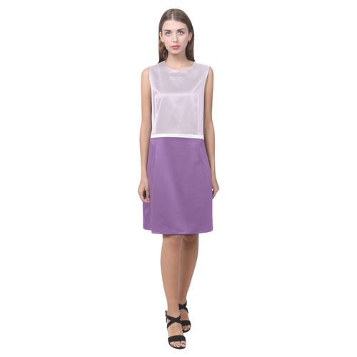 Orchid Ice and Dewberry Eos Women's Sleeveless Dress (Model D01)