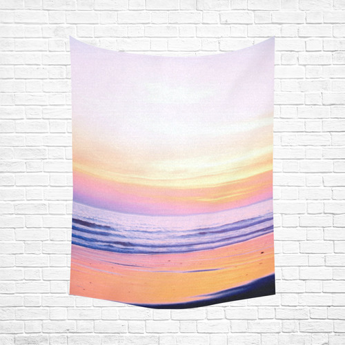 Sunshine Beach Scene, Summer, Sun, Holidays Cotton Linen Wall Tapestry 60"x 80"