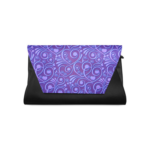 sweet hearts, blue Clutch Bag (Model 1630)