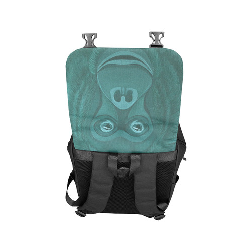 Forest Green Orangutan Casual Shoulders Backpack (Model 1623)