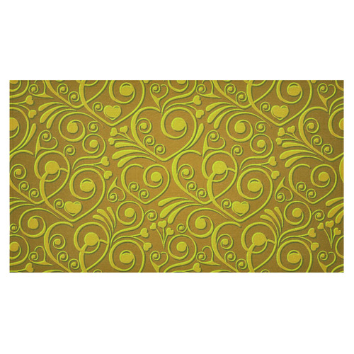 sweet hearts,olive Cotton Linen Tablecloth 60"x 104"