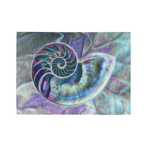 Wonderful Iridescent SHELL SNAIL Area Rug7'x5'