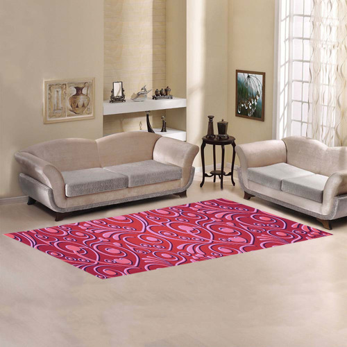 sweet hearts,red Area Rug 9'6''x3'3''