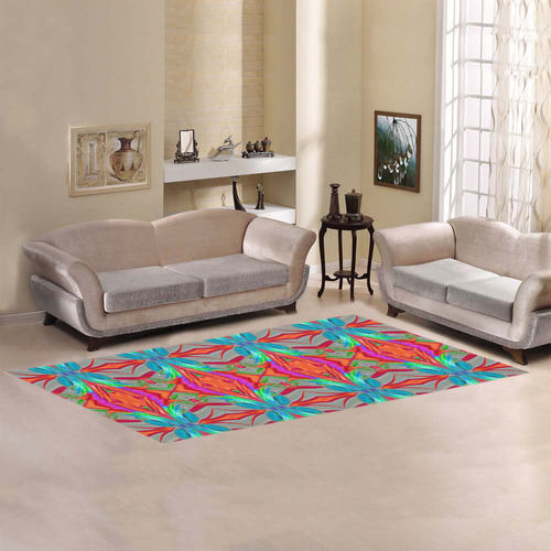 Abstract Colorful Ornament CA Area Rug 9'6''x3'3''