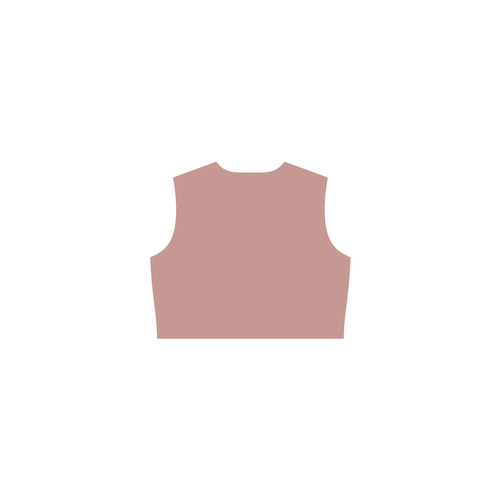 Rosette and Deep Garnet Eos Women's Sleeveless Dress (Model D01)