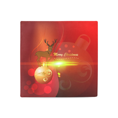 christmas design with reindeer Women's Leather Wallet (Model 1611)