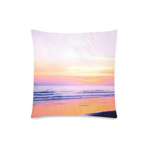 Sunshine Beach Scene, Summer, Sun, Holidays Custom Zippered Pillow Case 18"x18"(Twin Sides)