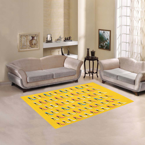 Sexy Flowers High Heels Pattern Area Rug 5'3''x4'