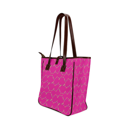 Festive Christmas Lights on Pink Classic Tote Bag (Model 1644)