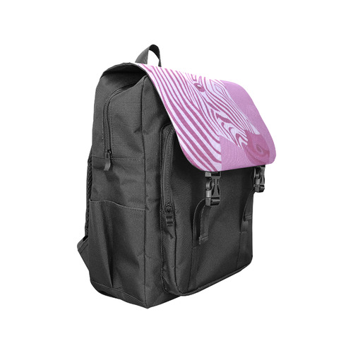 Magenta Zebra Casual Shoulders Backpack (Model 1623)