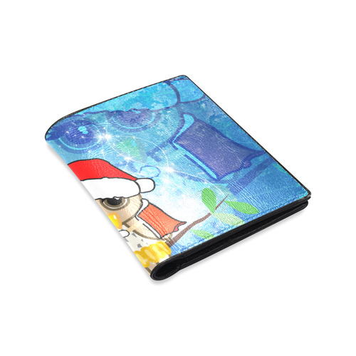 Christmas owls Men's Leather Wallet (Model 1612)