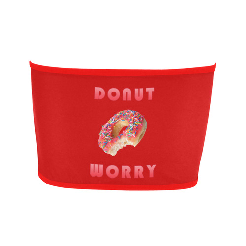 Funny Red Don't Worry / Donut Worry Bandeau Top