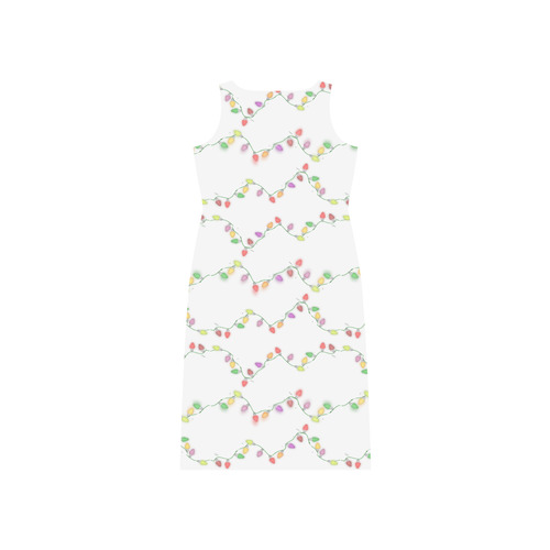 Festive Christmas Lights Phaedra Sleeveless Open Fork Long Dress (Model D08)