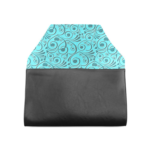 sweet hearts, turquoise Clutch Bag (Model 1630)