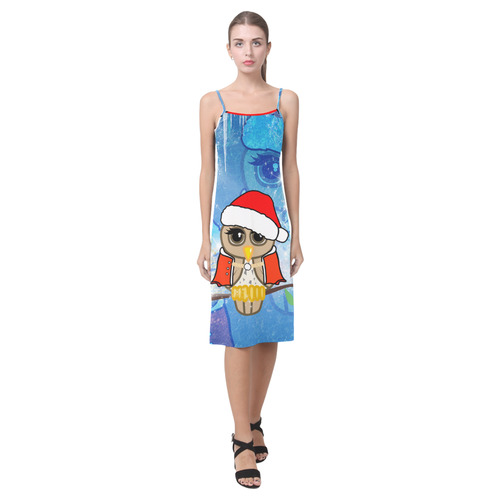 Christmas owls Alcestis Slip Dress (Model D05)