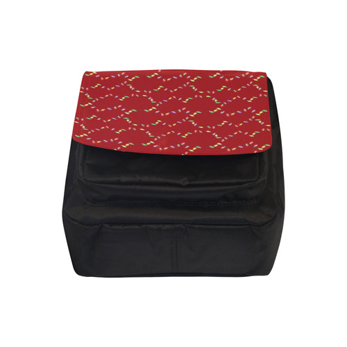 Festive Christmas Lights  on Red Crossbody Nylon Bags (Model 1633)