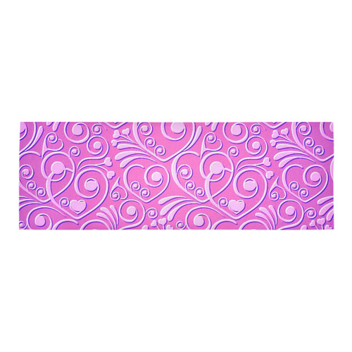 sweet hearts, hot pink Area Rug 9'6''x3'3''