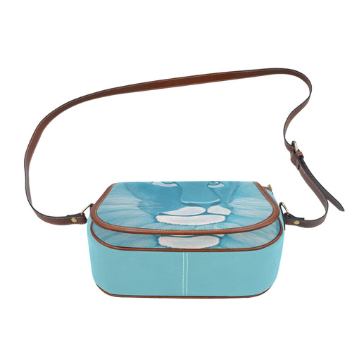 Turquoise Lion Saddle Bag/Small (Model 1649) Full Customization