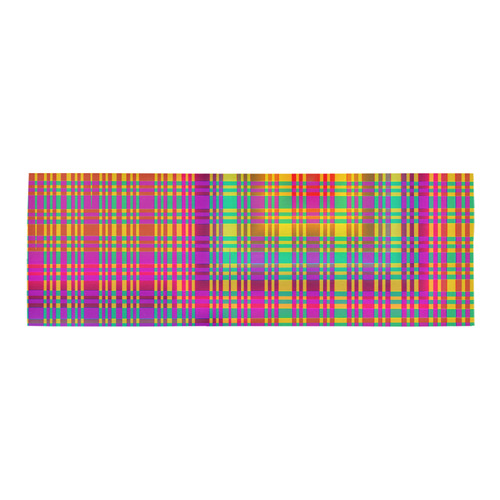 Rainbow Tartan Area Rug 9'6''x3'3''