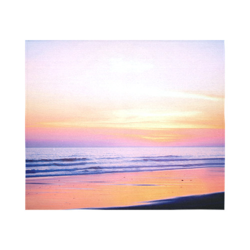 Sunshine Beach Scene, Summer, Sun, Holidays Cotton Linen Wall Tapestry 60"x 51"