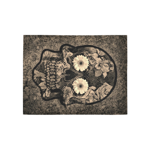 Smiling flower Sugarskull C Area Rug 5'3''x4'