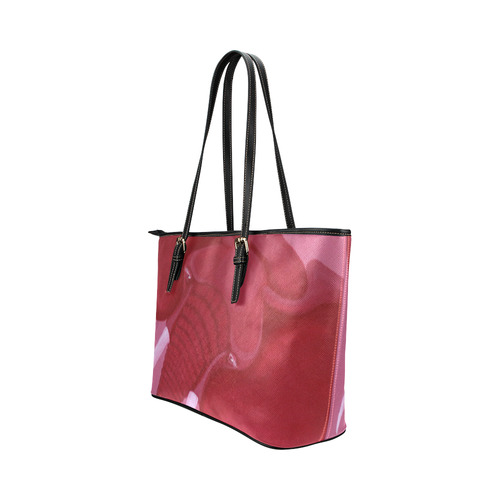 Crimson Elephant Leather Tote Bag/Small (Model 1651)