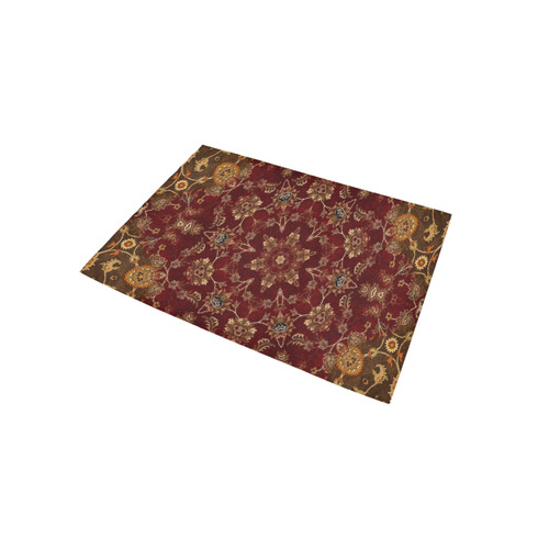 Copper Red Star Mandala Area Rug 5'x3'3''