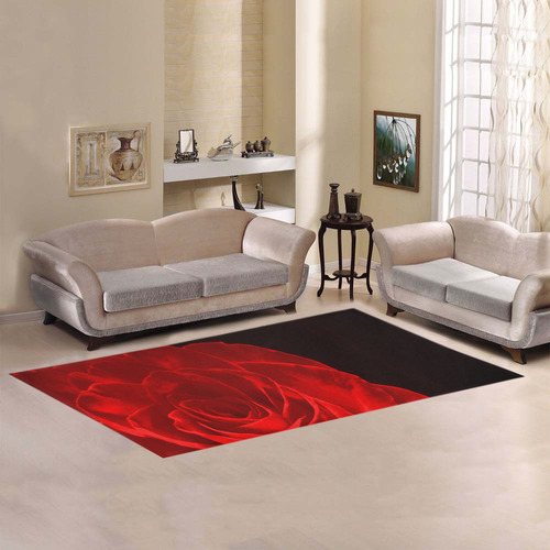 A Rose Red Area Rug 7'x3'3''