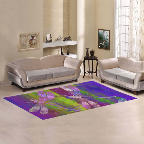 A Dragonflies QY Area Rug 7'x3'3''