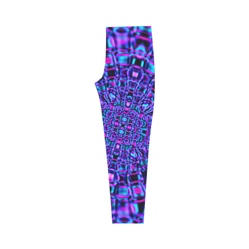 Fractal Gems Sapphire Blue Capri Legging (Model L02)