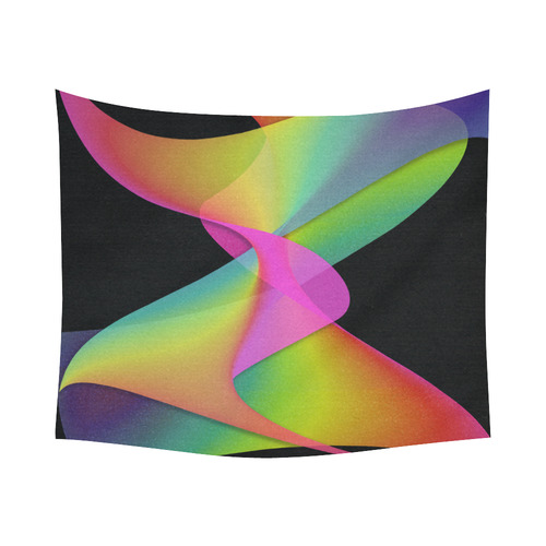 rainbow twist Cotton Linen Wall Tapestry 60"x 51"