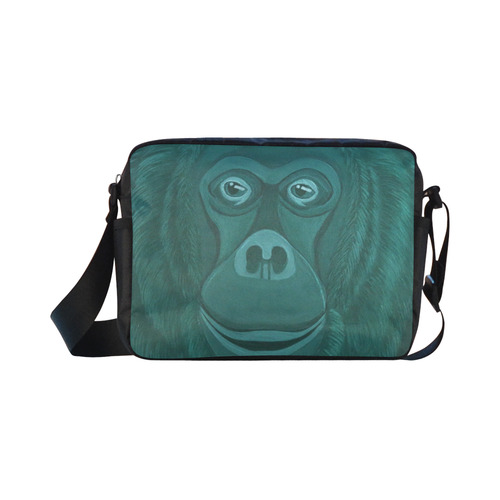 Forest Green Orangutan Classic Cross-body Nylon Bags (Model 1632)