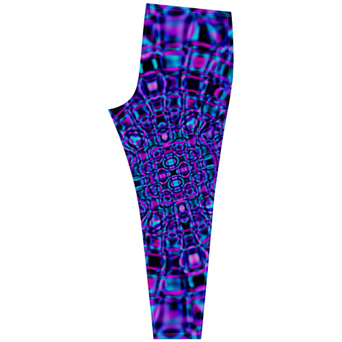 Fractal Gems Sapphire Blue Cassandra Women's Leggings (Model L01)