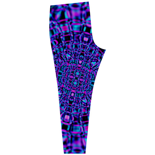 Fractal Gems Sapphire Blue Cassandra Women's Leggings (Model L01)